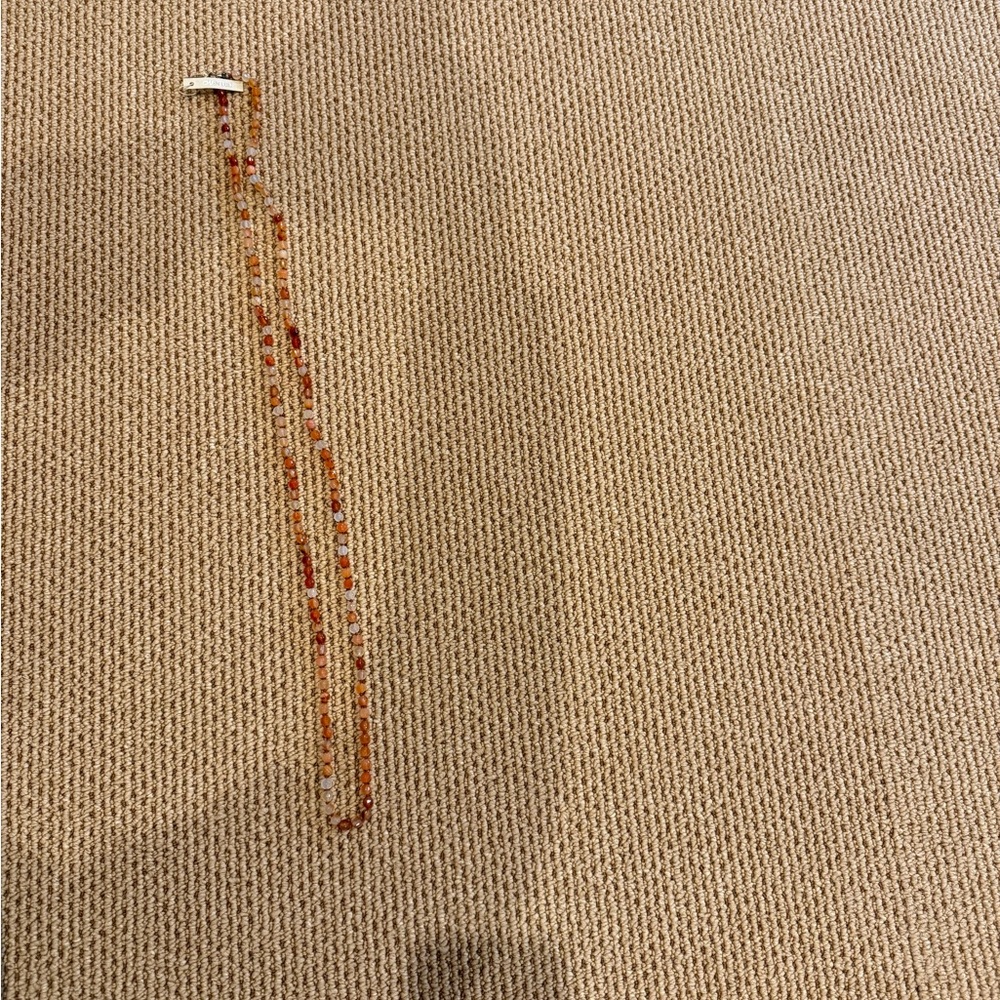 Chan Luu Beaded Necklace with Orange and White quartz Beads